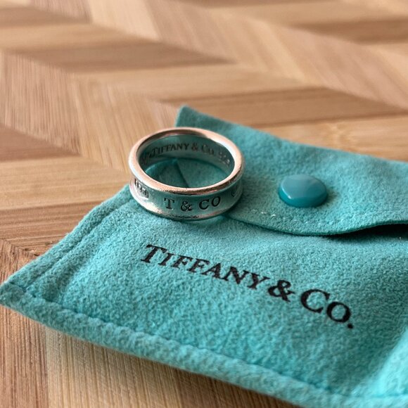 Tiffany & Co. Sterling Silver '1837 T & Co' Ring - Picture 1 of 8